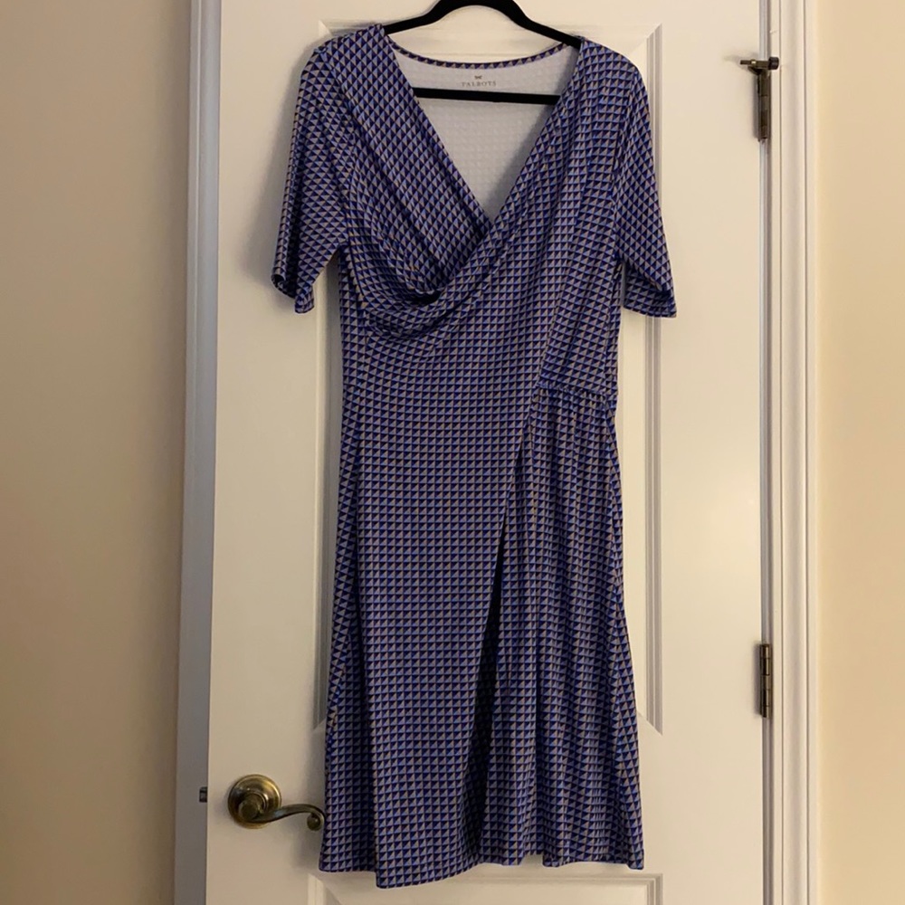 Talbots dress geometric design large